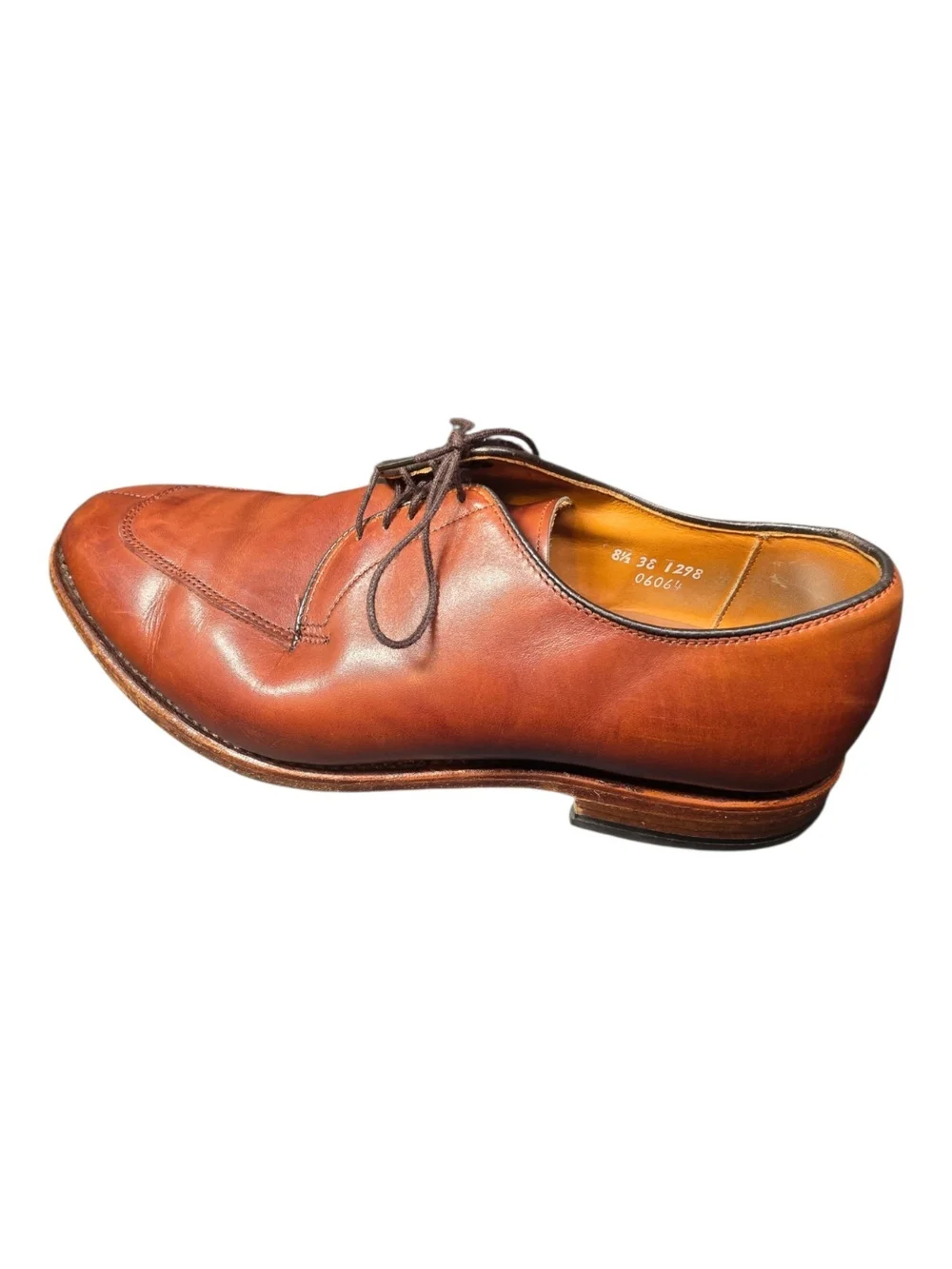 Allen Edmonds Delray Split Toe Derby Chili Leather 8.5 3E Wide Dress Shoes USA